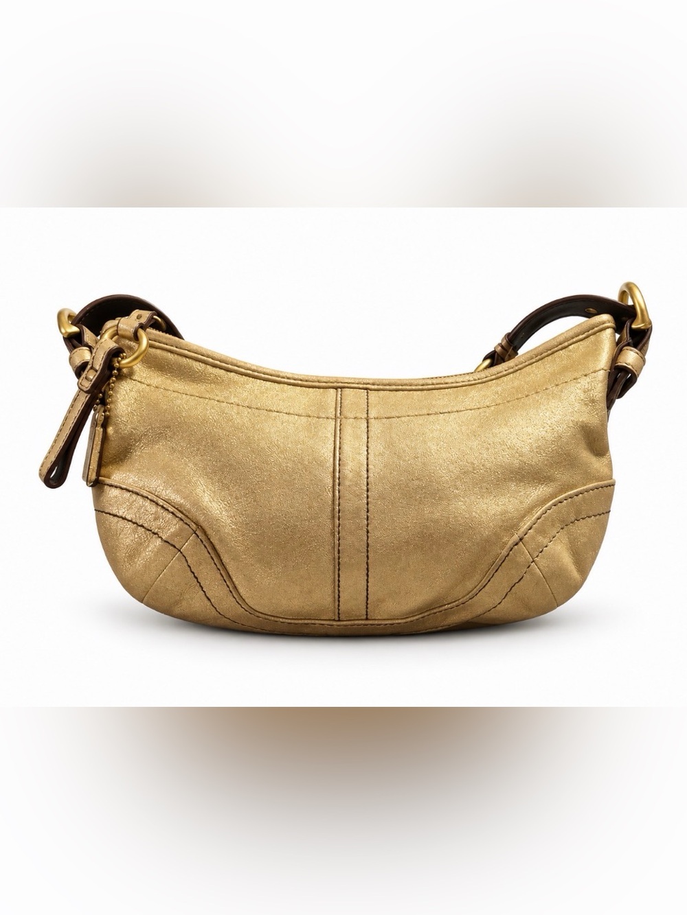 Coach Limited Edition Metallic Gold Hobo Shoulder Bag – Style 368